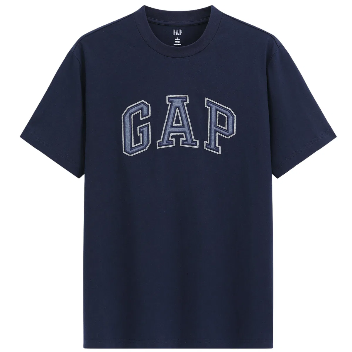 Женская футболка с круглым вырезом прямого кроя GAP, Color: Black 7 — фото 4