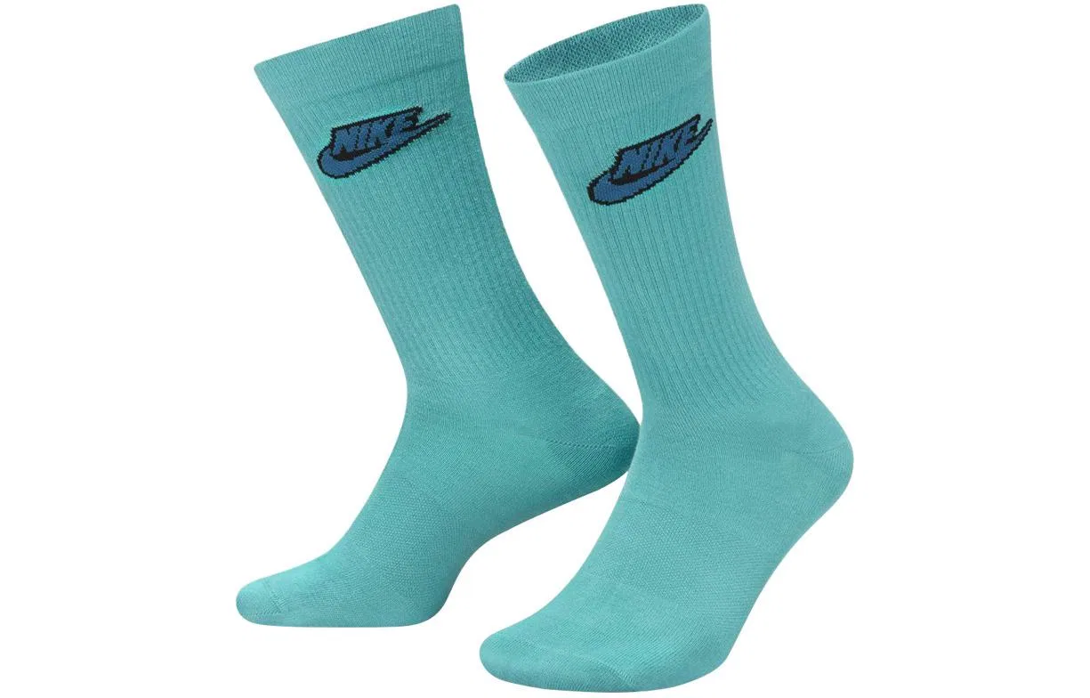Детские носки с высоким голенищем 2 пары Nike, Blue/Green — фото 3