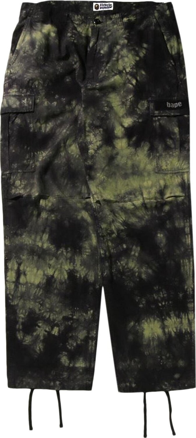 

Брюки BAPE Tie Dye Relaxed Fit 6 Pocket Pants Black, черный