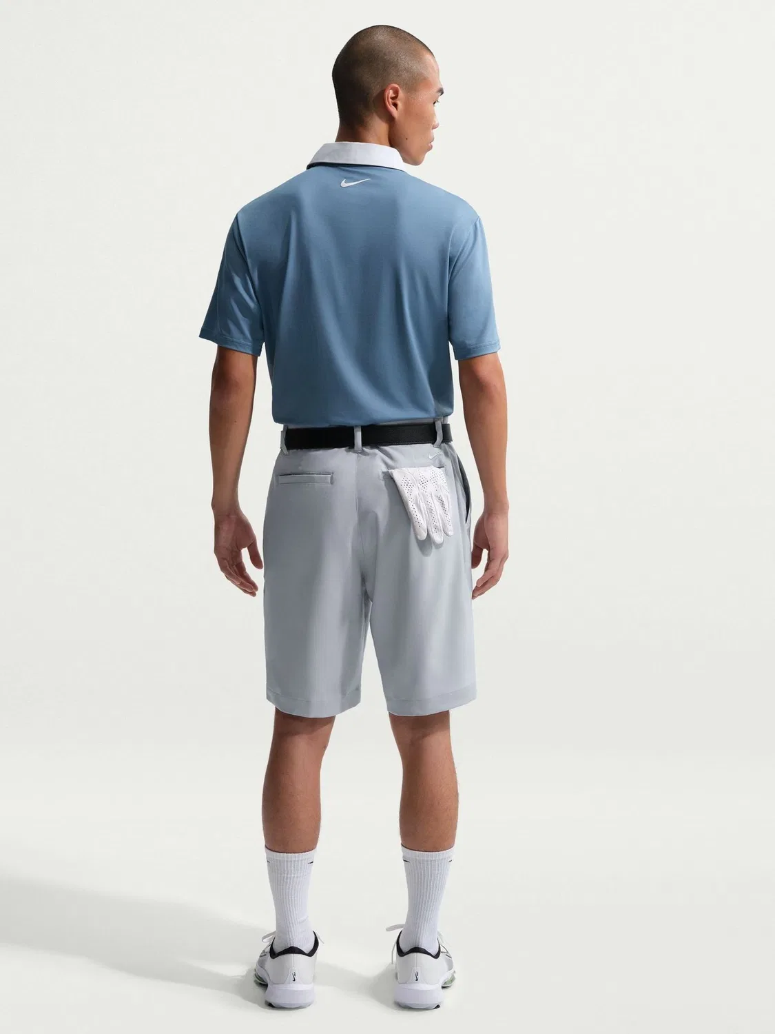 Шорты для гольфа Nike Wolf Grey и Cream Natural Dri-FIT Velocity At Knee — фото 3