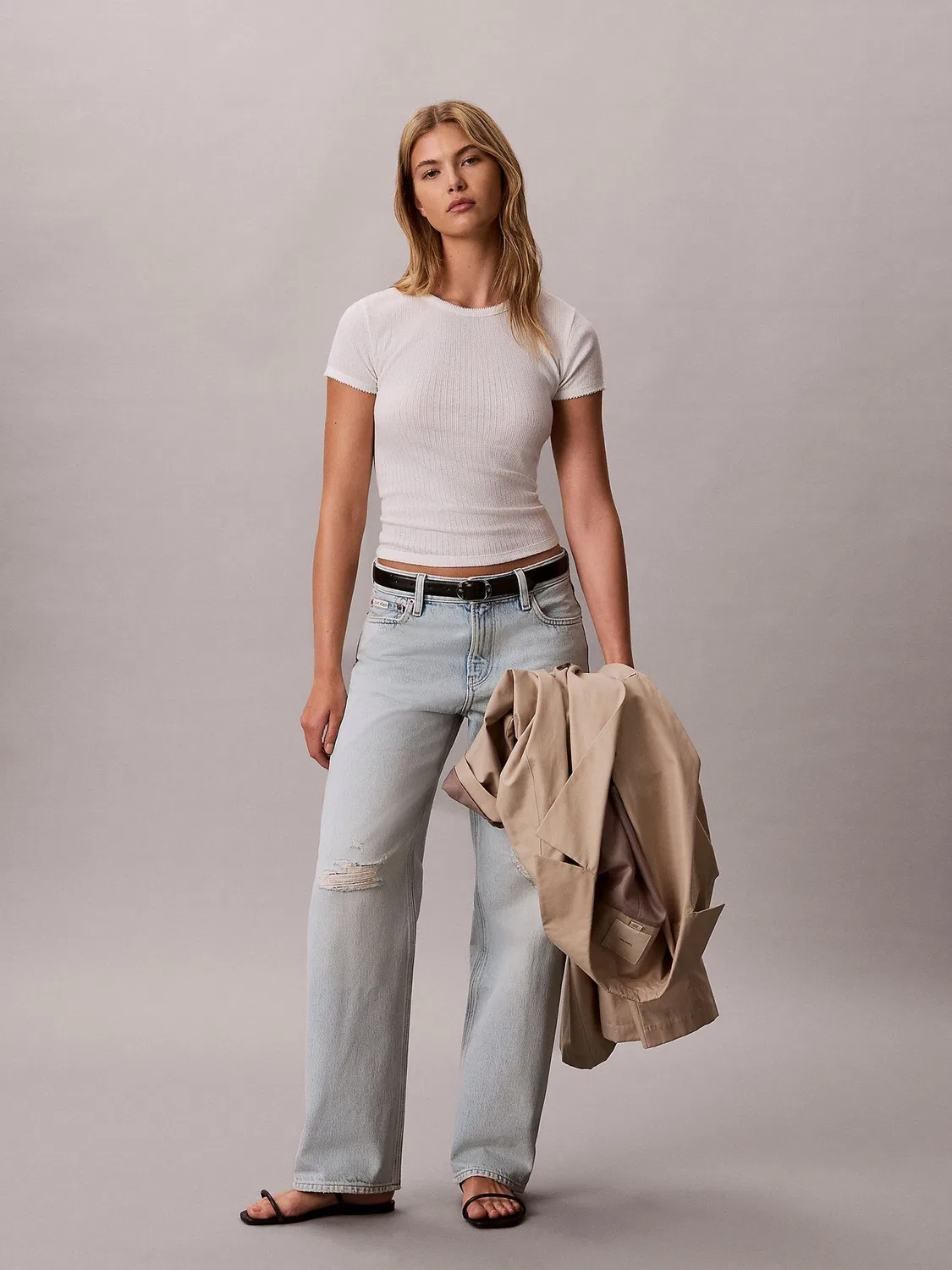 Джинсы прямые 90's Calvin Klein, синие