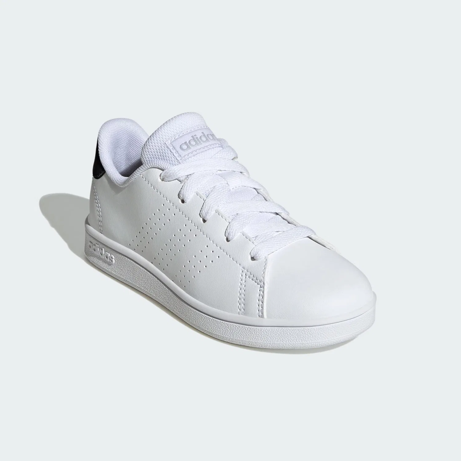Детские кроссовки с закрытым носком Advantage K Adidas, Ftwr White Core Black Silver Met — фото 3