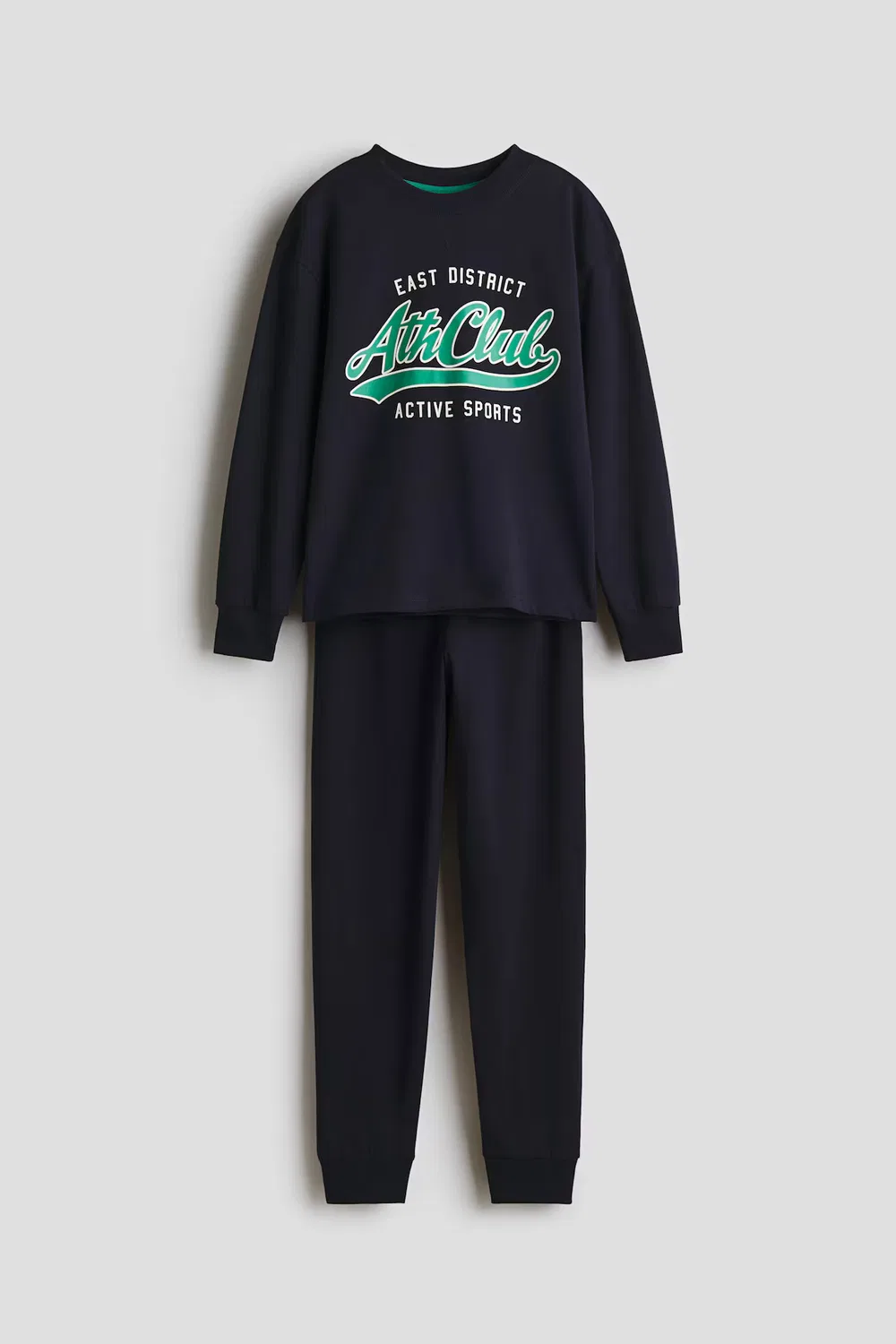 Хлопковая пижама H&M, Marineblau/Athclub