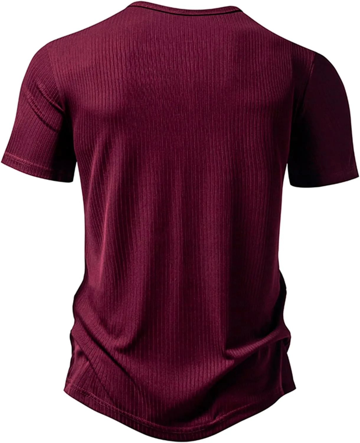 Мужская футболка Henley с коротким рукавом, Slim Fit — фото 3