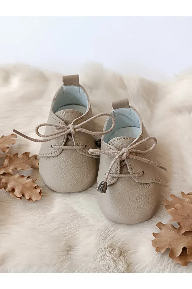 Детские мокасины для девочек из натуральной кожи Alfa mink Hodore, Taupe — фото 4