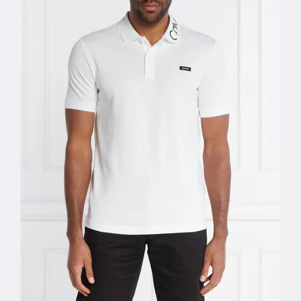 

Рубашка-Поло узкого кроя Calvin Klein, белый