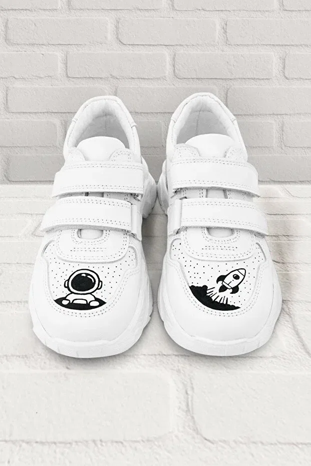 Детские кроссовки для девочек кожаные Tbons special design, Rakerplus, White