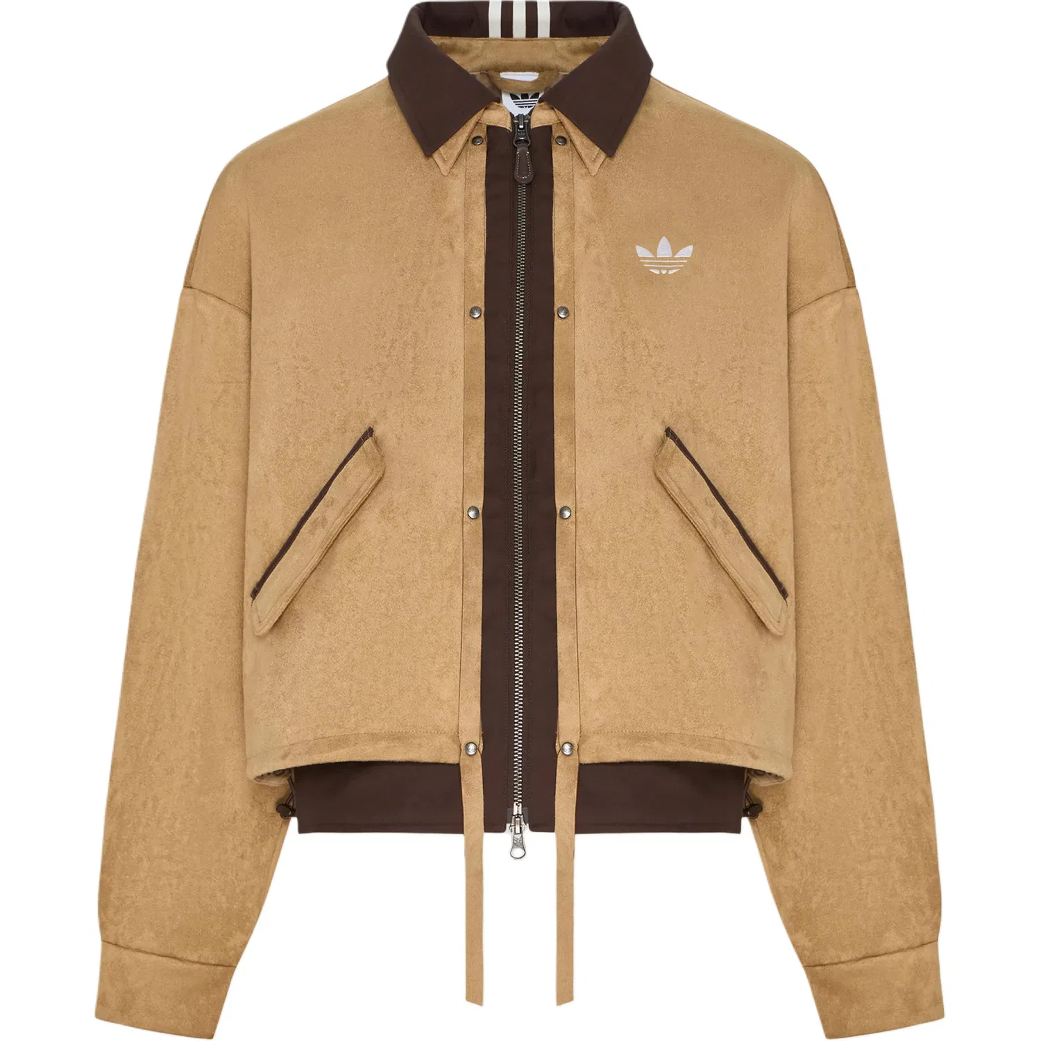 Женская куртка с лацканами Adidas Originals 3S, Warm Sand/Brown