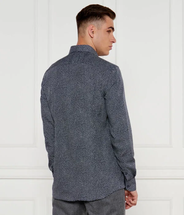 Мужская рубашка с длинным рукавом H-Hank Slim Fit BOSS, синий — фото 3