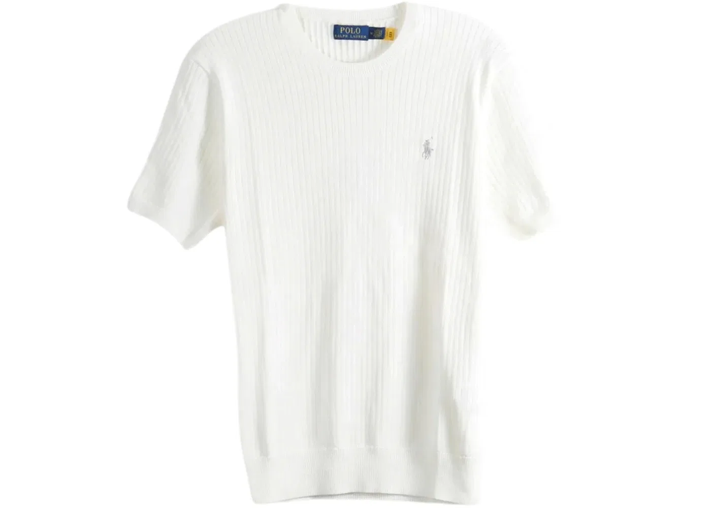 Мужской пуловер с коротким рукавом и воротником-стойкой Polo Ralph Lauren, Deckwash White