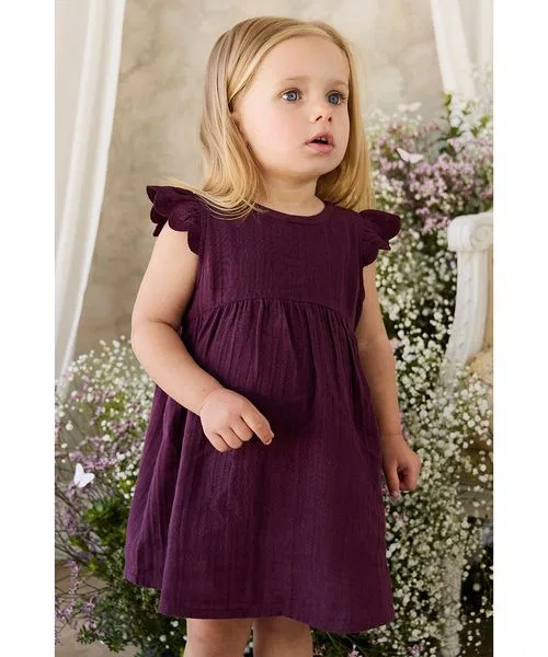 Детское платье из хлопкового муслина Fig JAMIE KAY, Wine Red