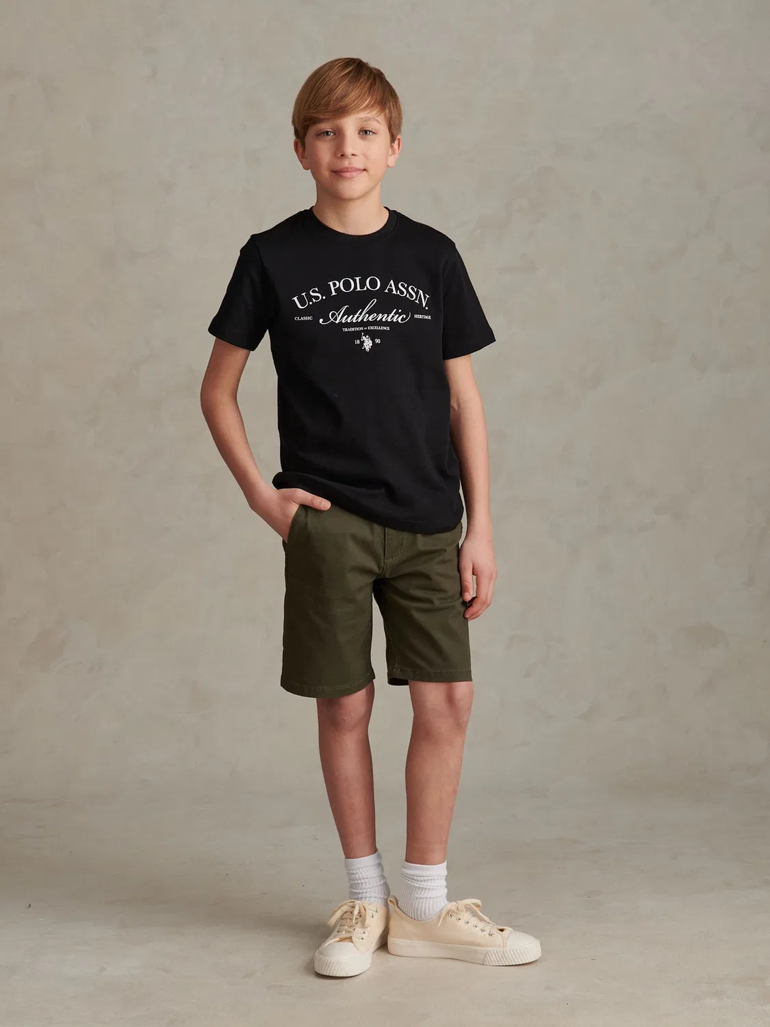 Футболка с графическим принтом Arch Script U.S. Polo Assn, черный — фото 3