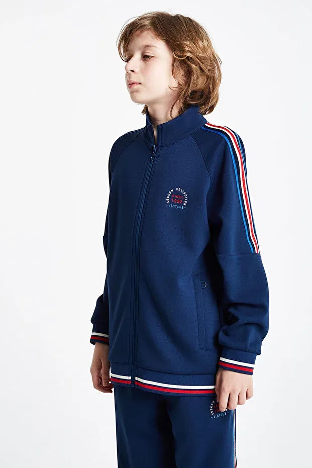 Детское худи для мальчиков с длинным рукавом Lescon, Navy Blue — фото 3