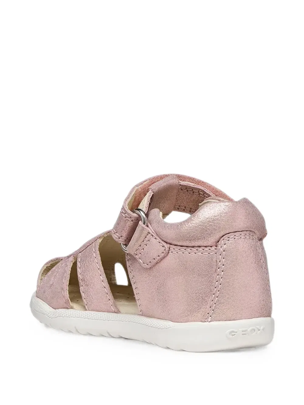 Босоножки на липучках Macchia с блестящим сердцем Geox Kids, розовый — фото 4