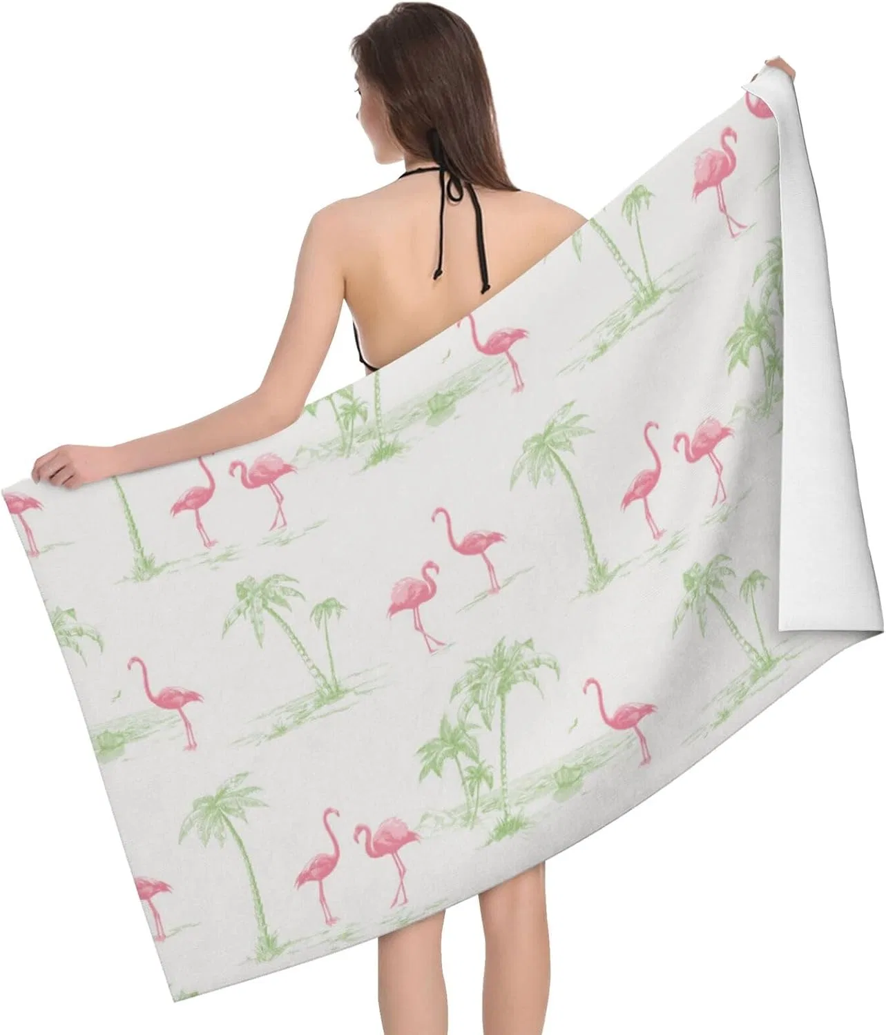 Странное полотенце из микрофибры peiyeety, 52" x 32", Розовый Фламинго