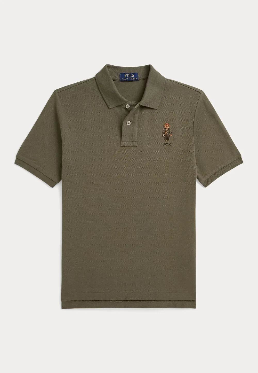 Поло-Рубашка Polo Bear из хлопковой сетки, размер 7-14 лет Polo Ralph Lauren, Cruise Olive