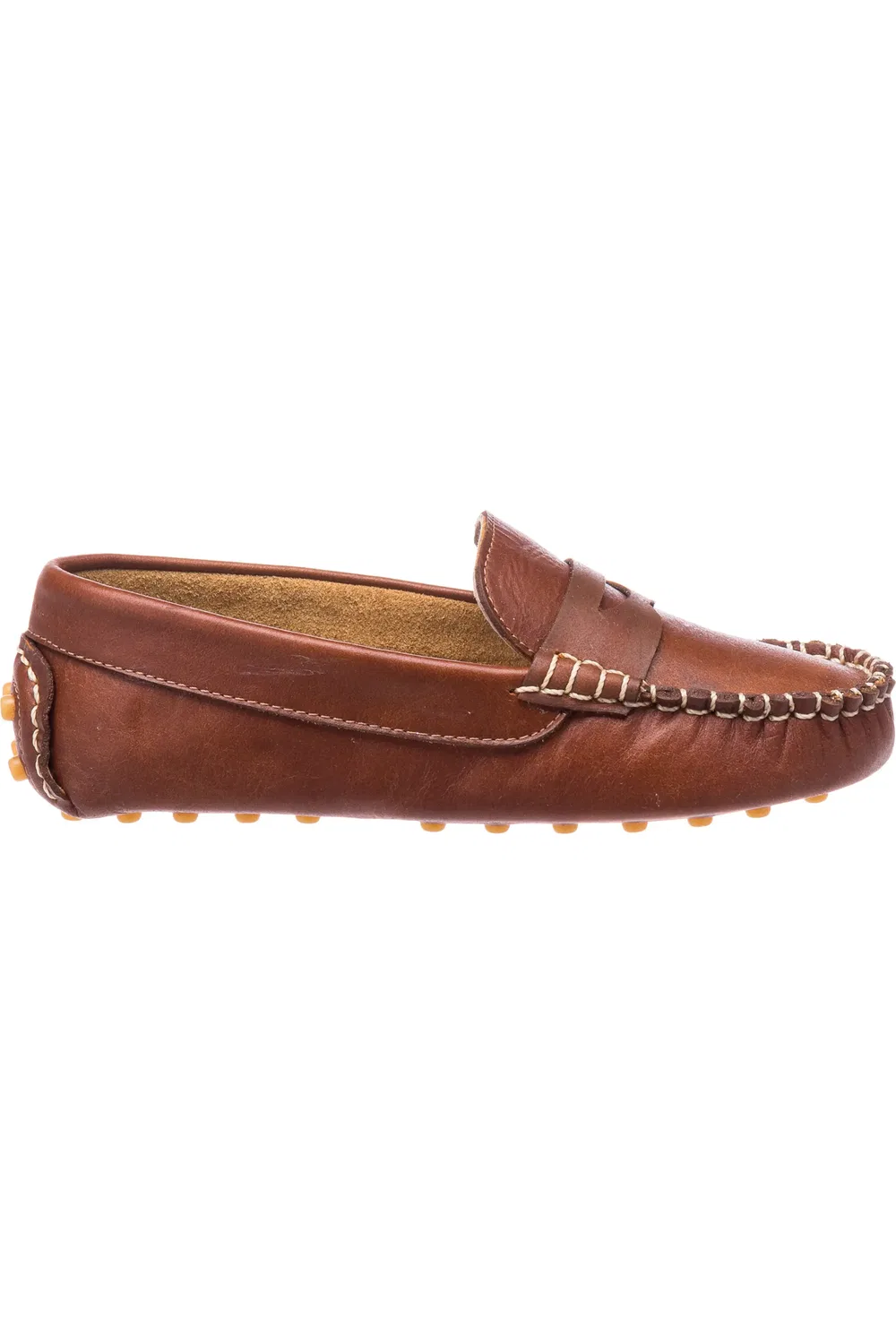 Детские лоферы slip-on кожаные Logan Driver Elephantito, Natural — фото 2