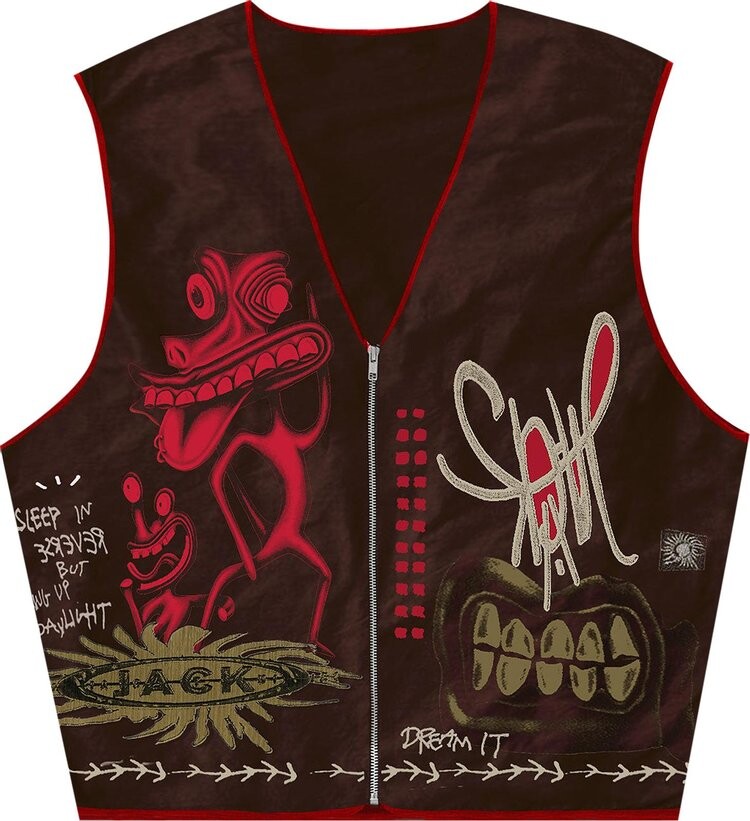 

Жилет Cactus Jack by Travis Scott Sleep In Reverse Vest 'Brown', коричневый