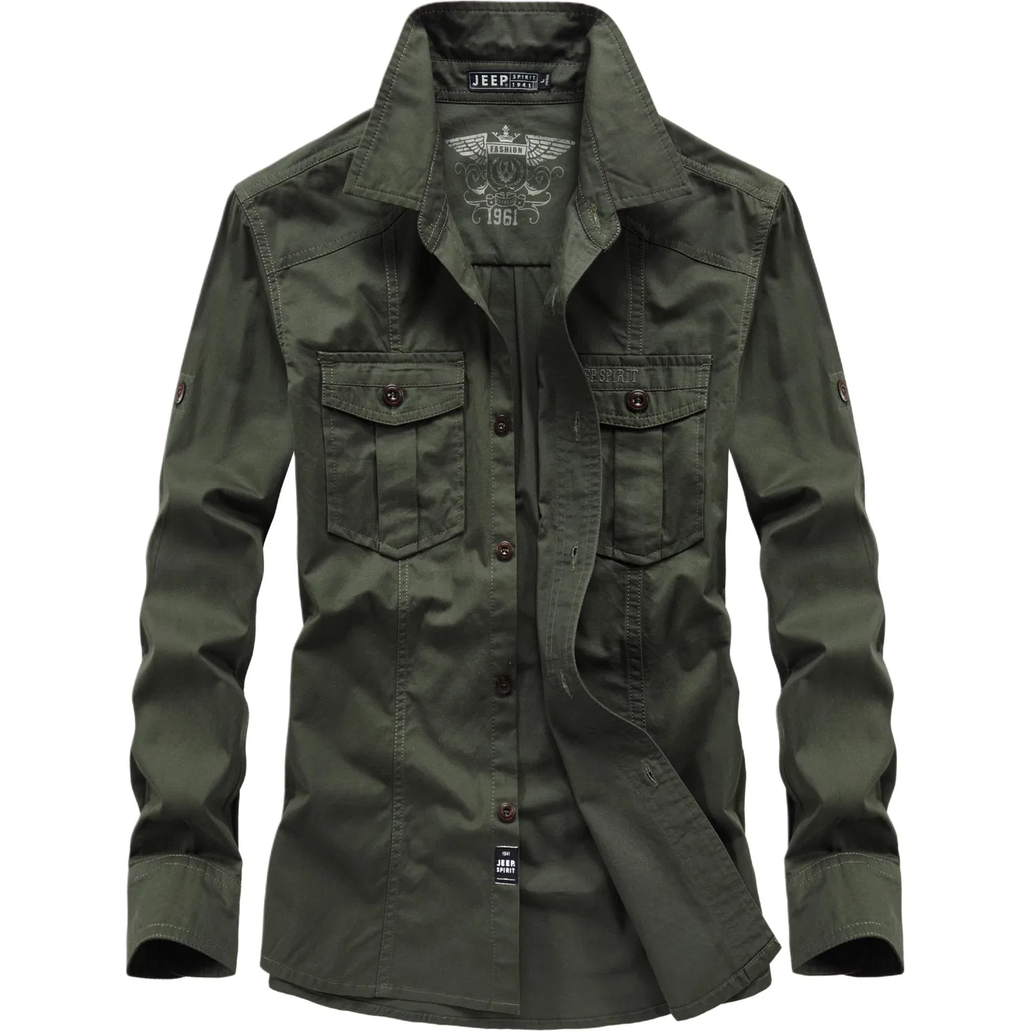 Детская рубашка с V-образным вырезом JEEP SPIRIT, Army Green