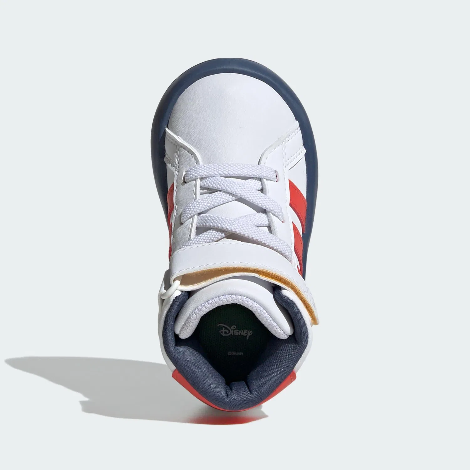 Детские кроссовки с принтом Mickey and Friends Adidas, Weiss Hellrot Baltikblau — фото 3