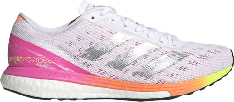 

Кроссовки Adidas Wmns Adizero Boston 9 'White Screaming Pink', розовый