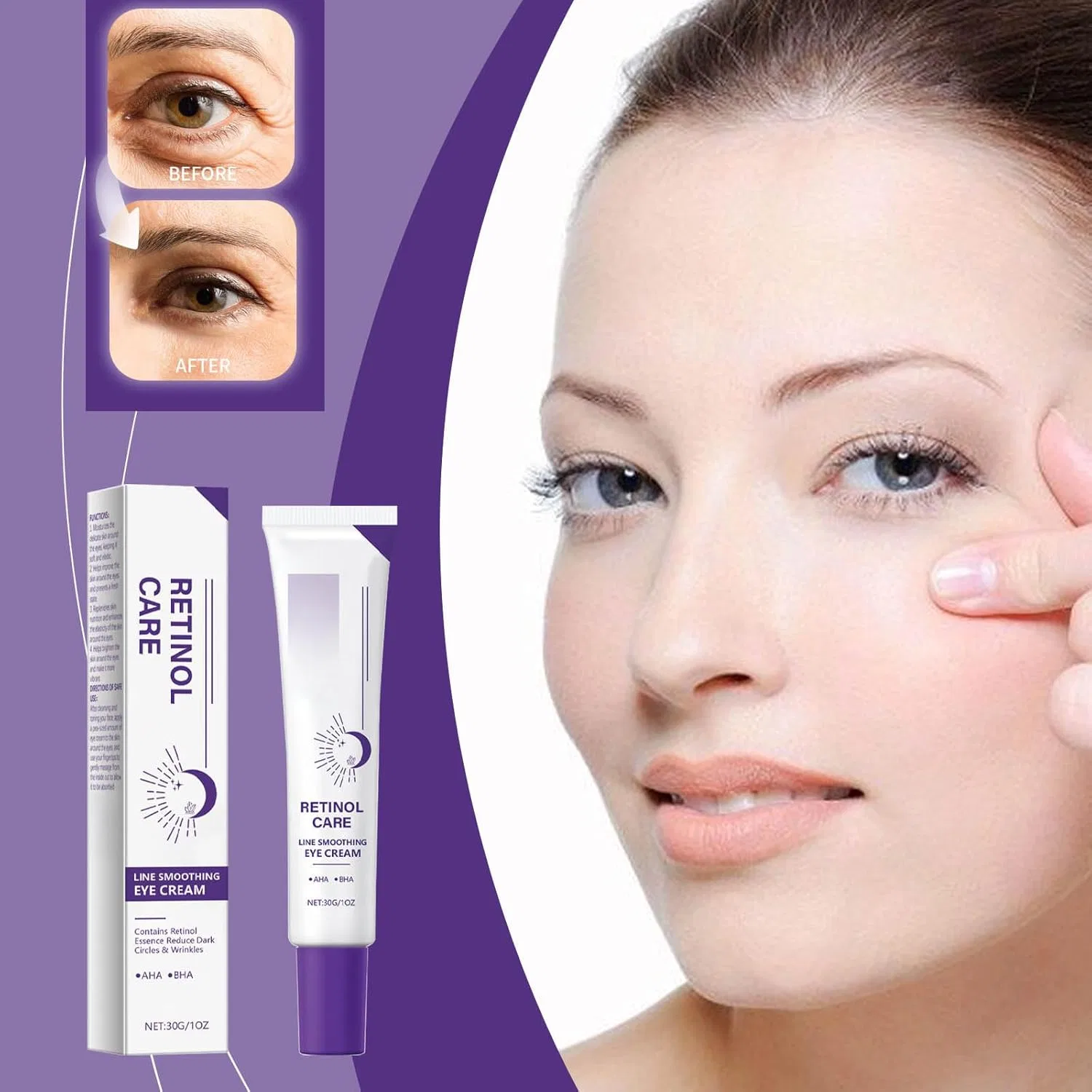Крем для глаз с ретинолом Anti-Ageing Aoseiens, 30 г — фото 3