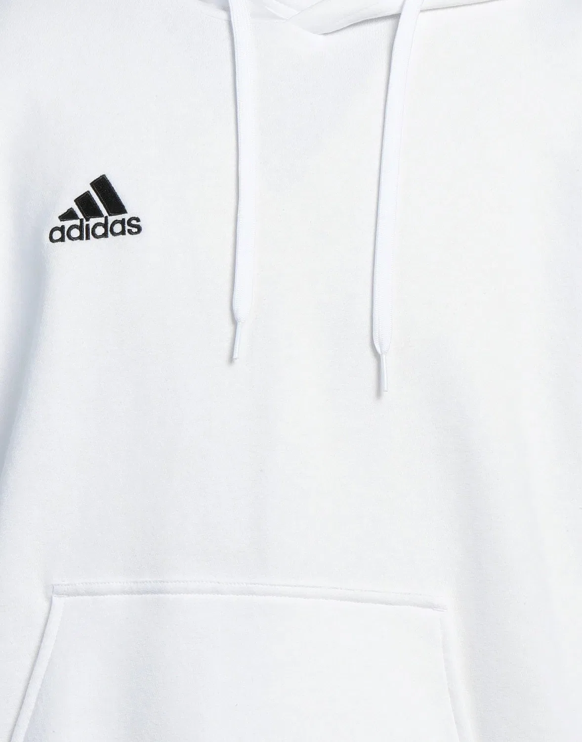 Мужской свитшот из флиса с капюшоном Adidas, белый — фото 4