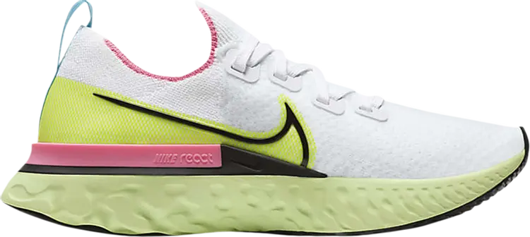 

Кроссовки Nike Wmns React Infinity Run Flyknit 'Volt Pink Glow', белый