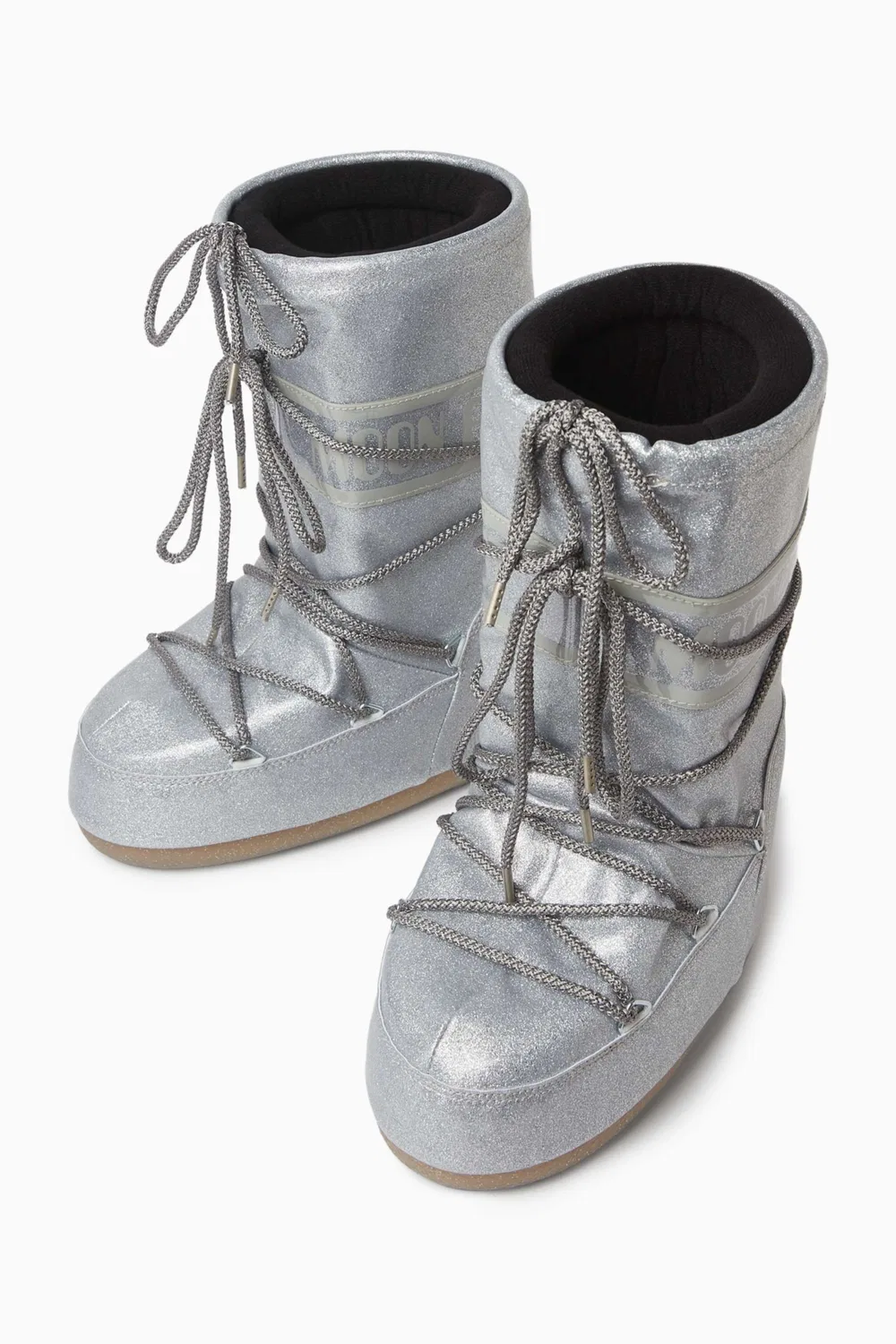 Ботинки высокие с блестками Icon Glitter Moon Boot, серый — фото 3