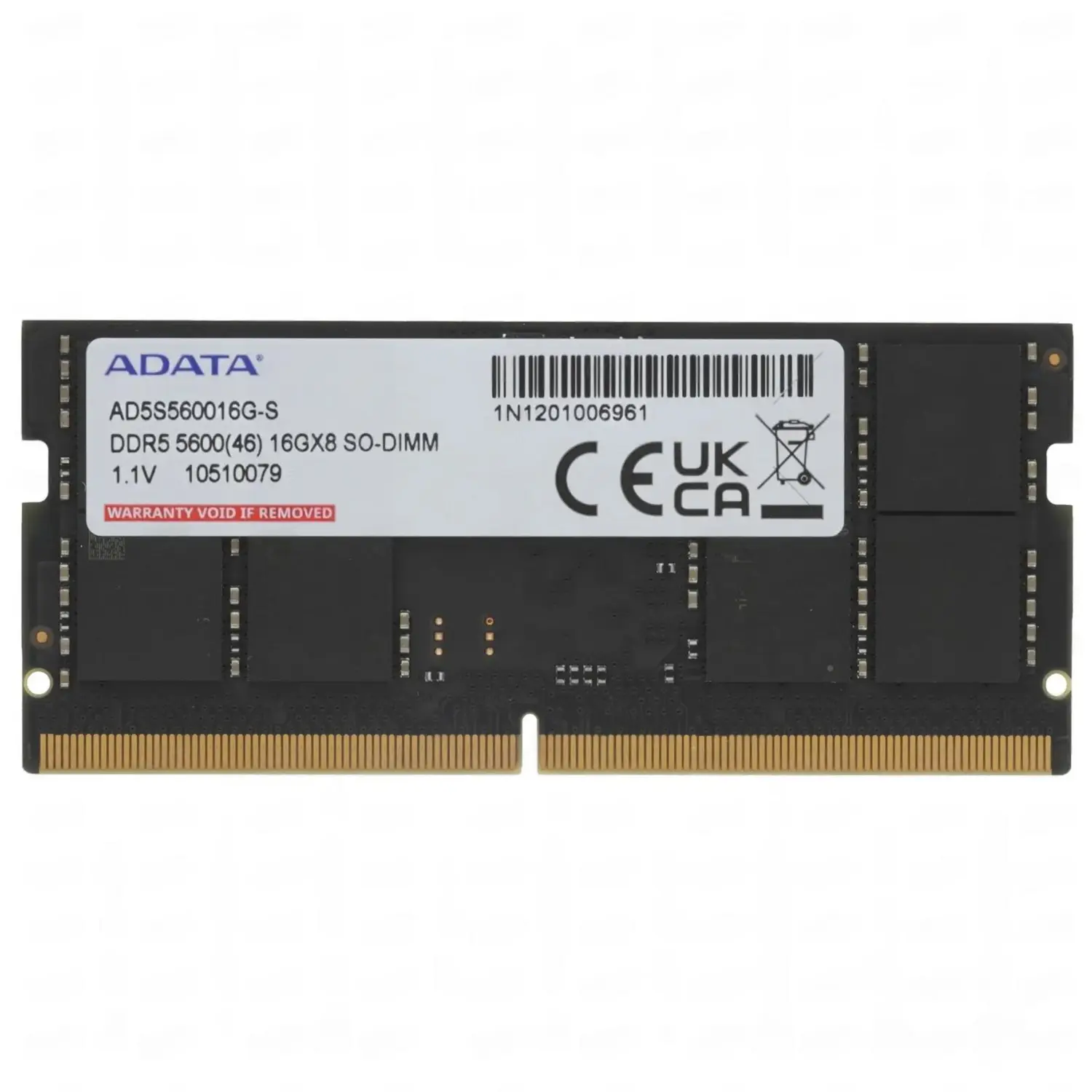 

Оперативная память Adata Premier, 16 Гб DDR5 (1x16 Гб), 5600 МГц, AD5S560016G-S, черный