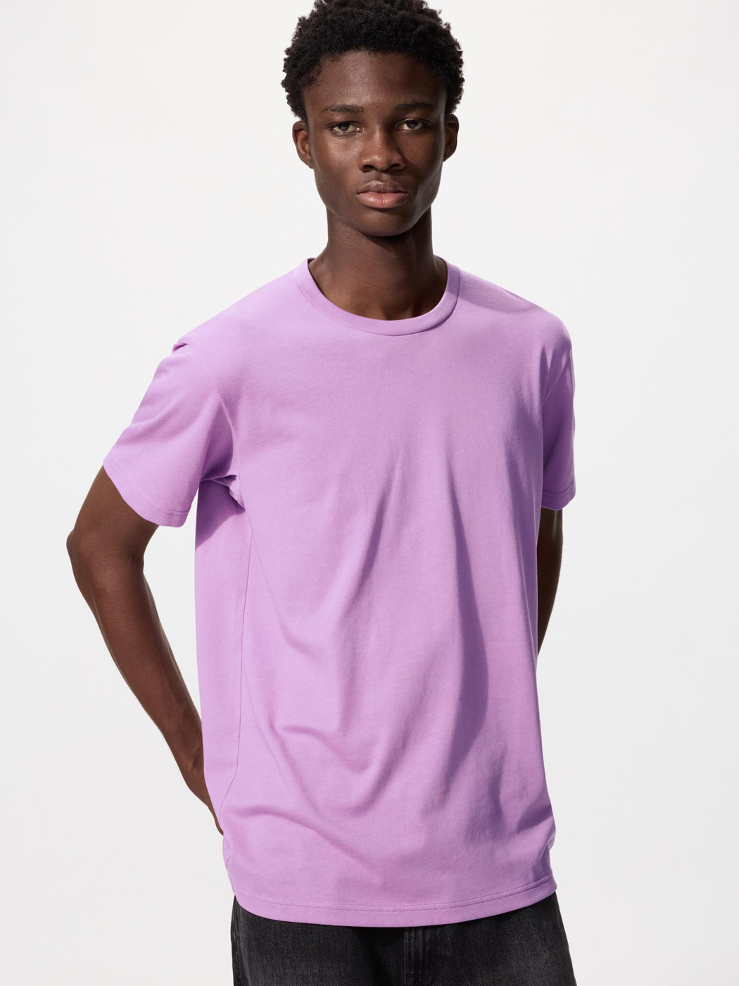 Футболка Uniqlo DRY Colour Crew Neck, 73 фиолетовый