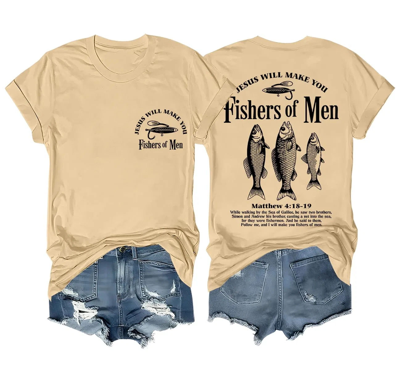 Женская футболка с принтом Fisher of Men, Cachi