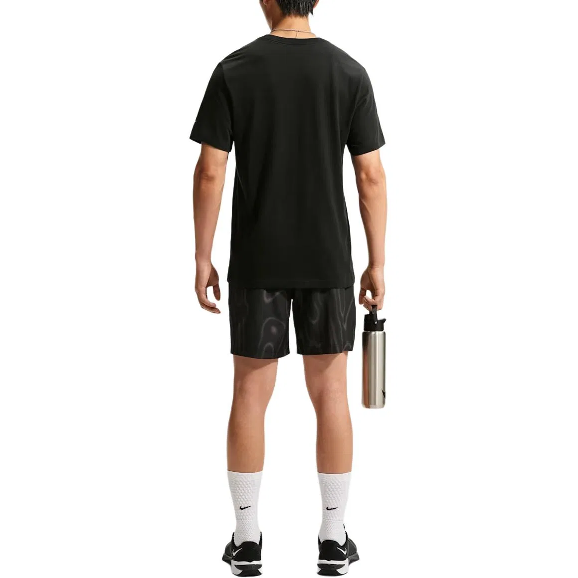 Мужская футболка с быстросохнущей тканью Nike, Black/White — фото 4
