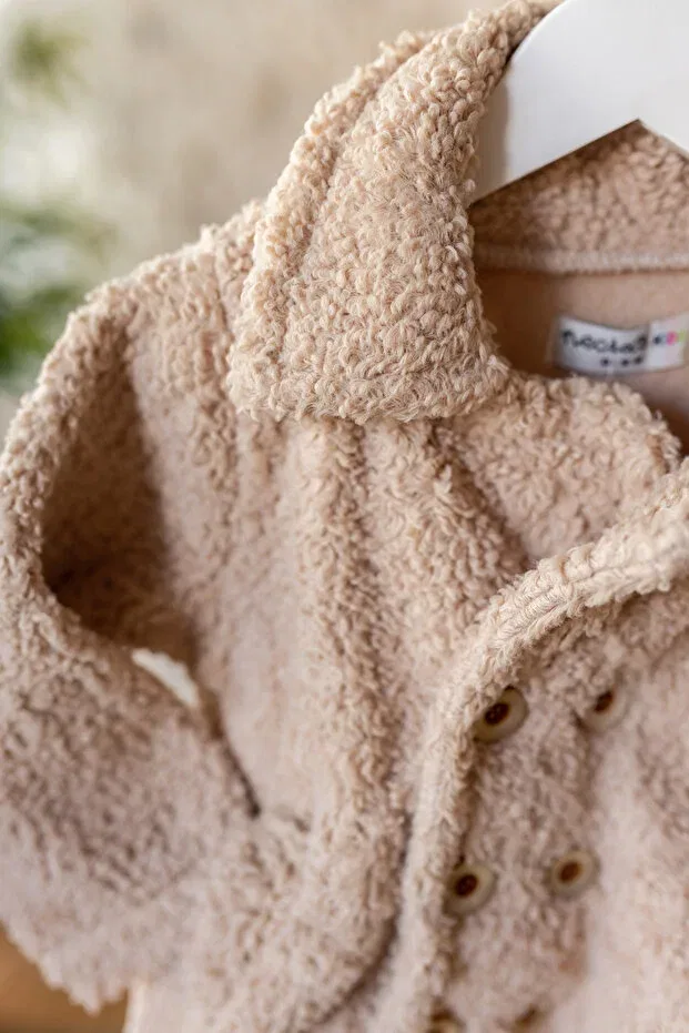 Детская куртка для девочек хлопковое Butik, Coffee Foam — фото 4