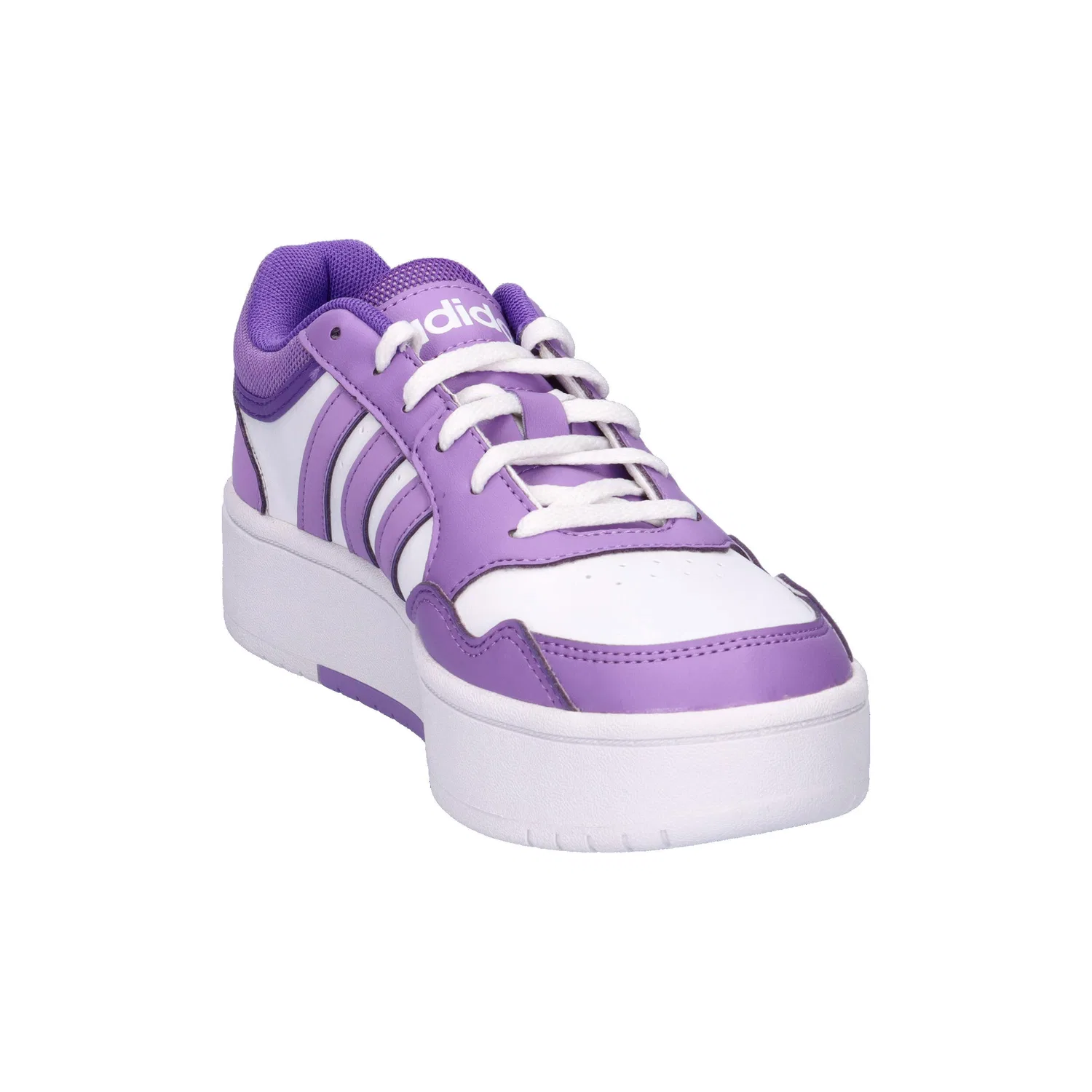 Детские кроссовки с платформой HOOPS 3.0 BOLD J Adidas, Weiss / Konigliches Lila — фото 2