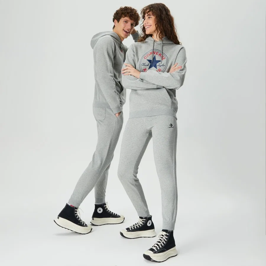 Спортивные штаны с вышитой звездой Unisex Go-To Embroidered Star Chevron Converse, Черный