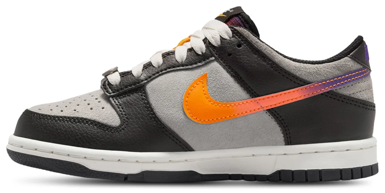 Кроссовки для мальчиков Dunk Low Nike, цвет Grey/Purple/Orange — фото 2
