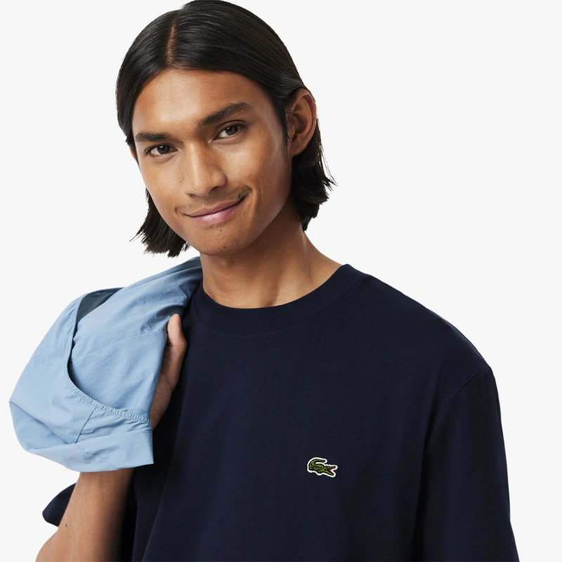 Футболка Lacoste Logo-Patch Cotton, темно-синий — фото 4