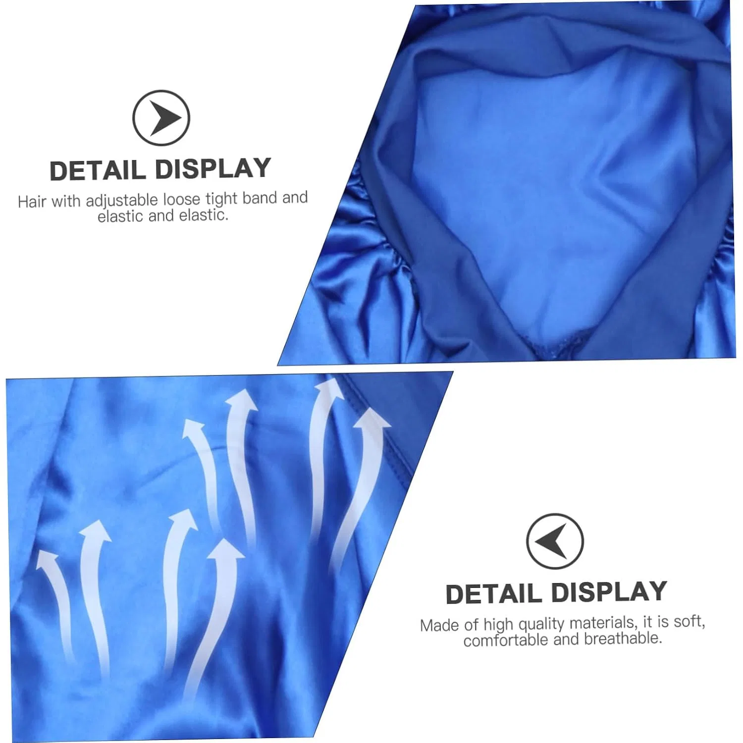 Шапочка для душа Satin, DOITOOL, 3 шт, 77x32 см, с бантом — фото 2