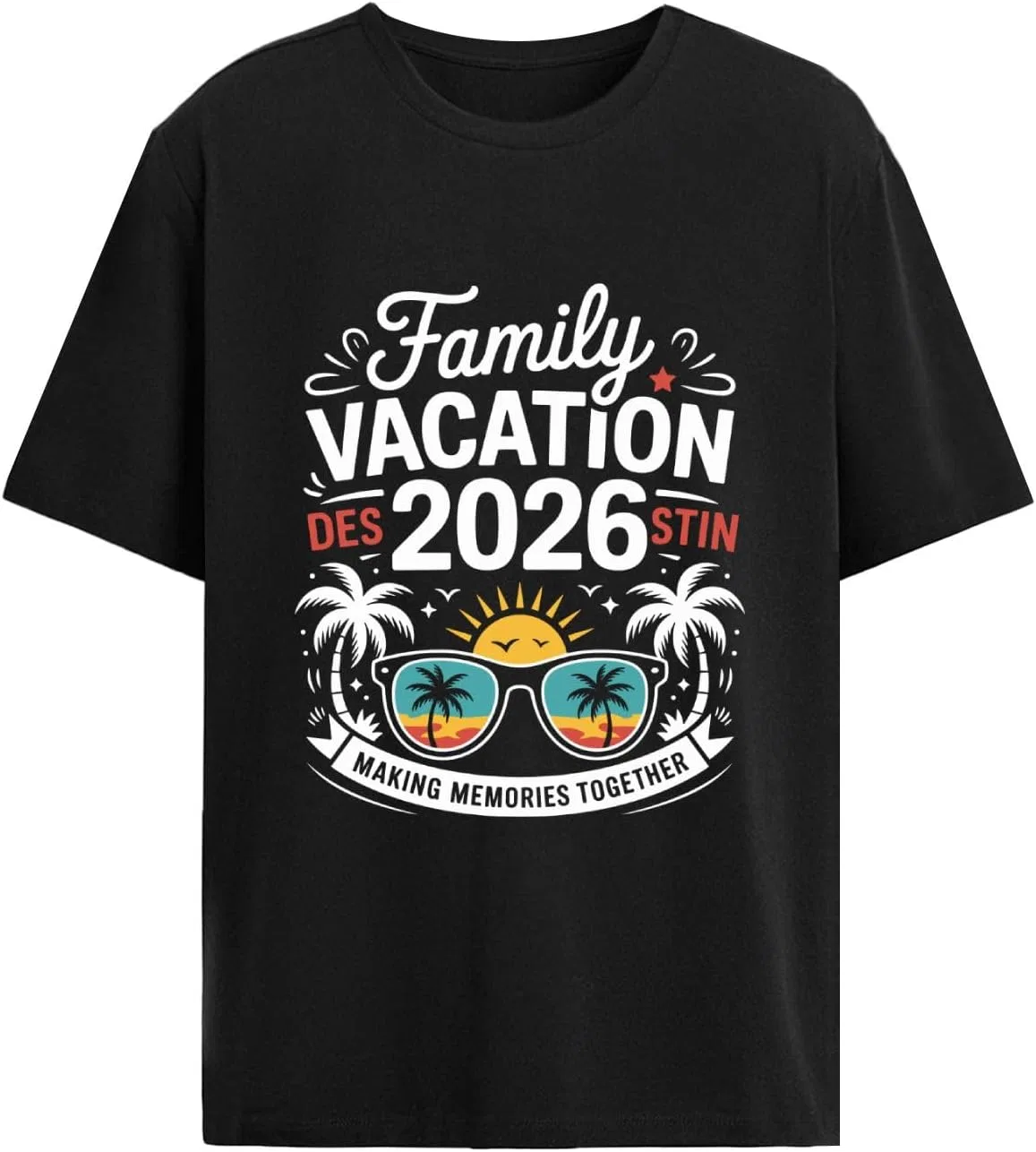 Мужская футболка с графическим принтом Family Cruise, Allblack
