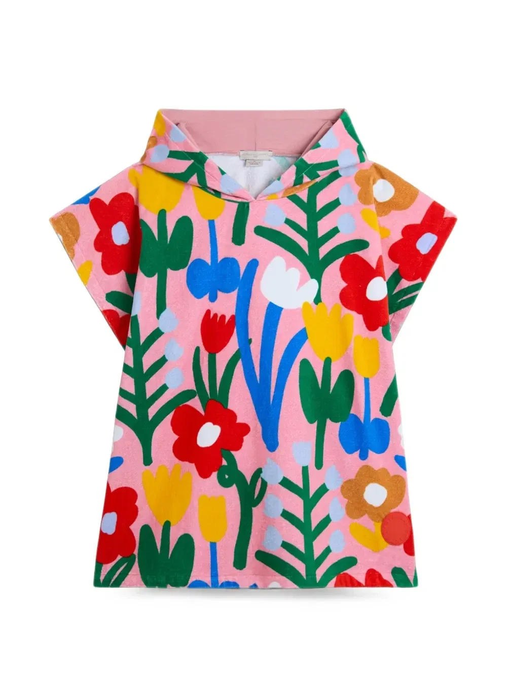 Толстовка с капюшоном и цветочным принтом Stella McCartney Kids, розовый — фото 2