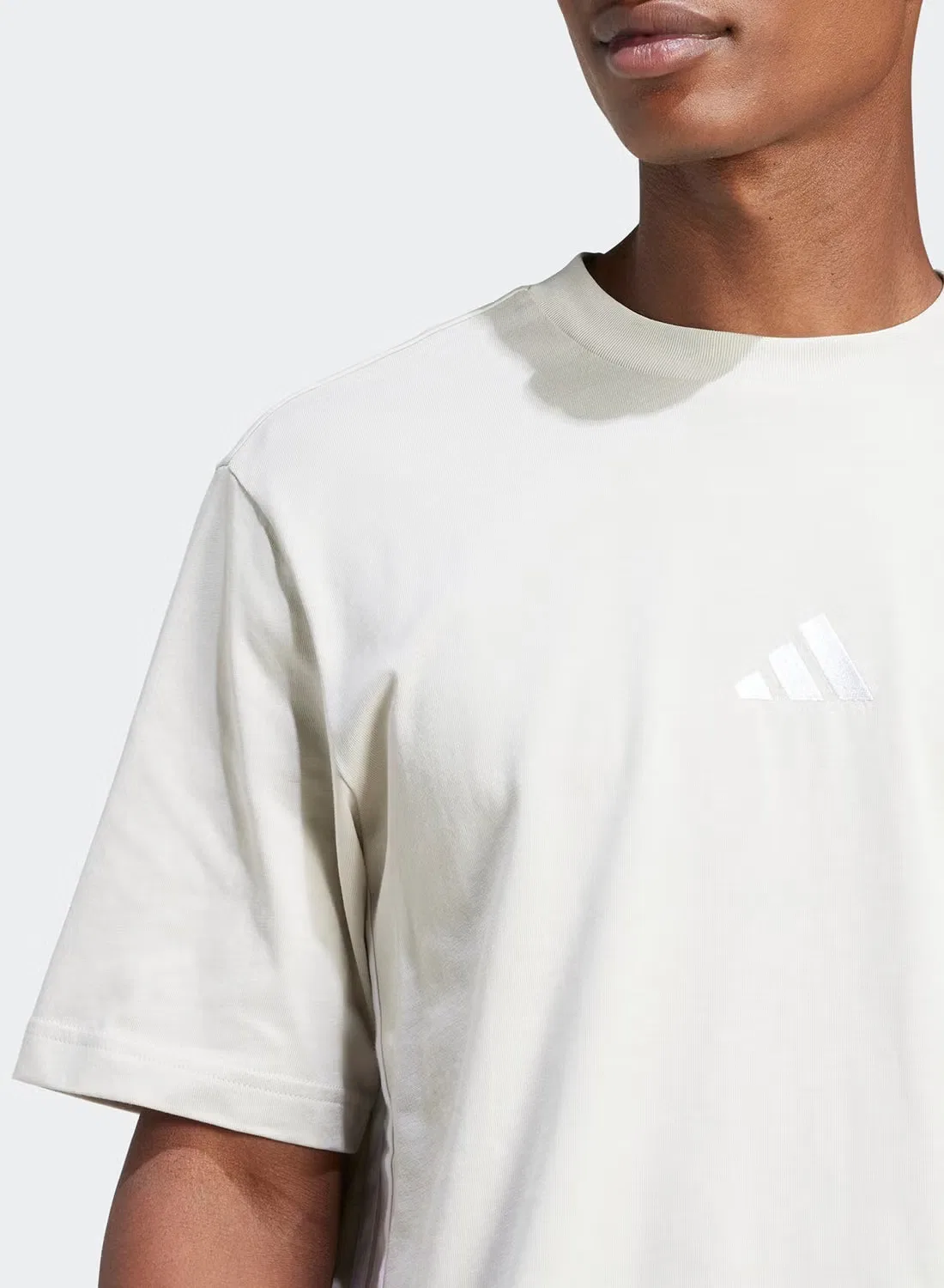 Футболка с принтом полос Essential 3 stripe Adidas, белый — фото 3