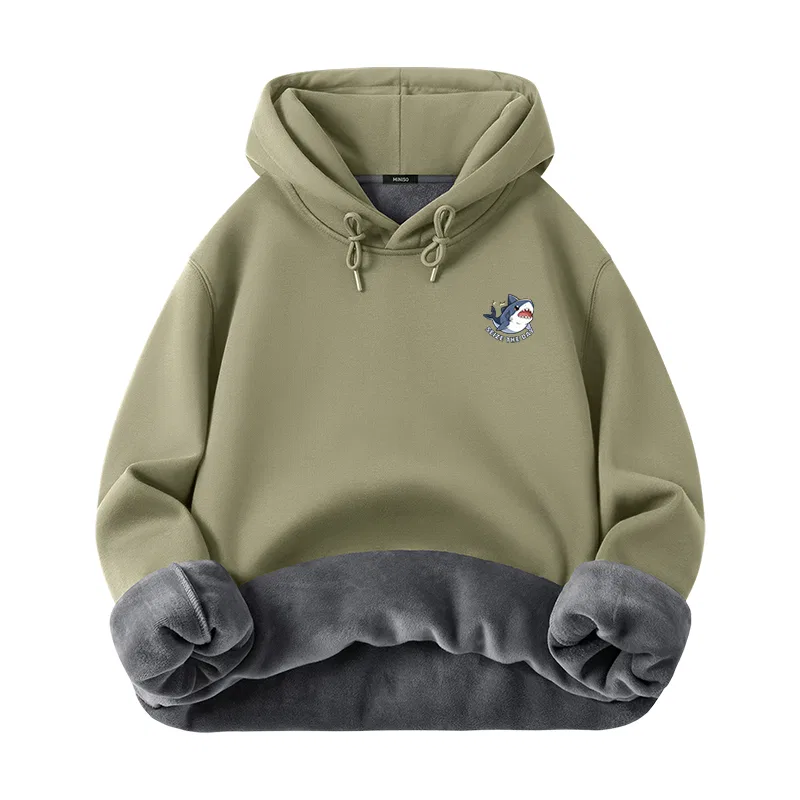 Детский худи с капюшоном средней плотности MINISO, Gray Pea Green