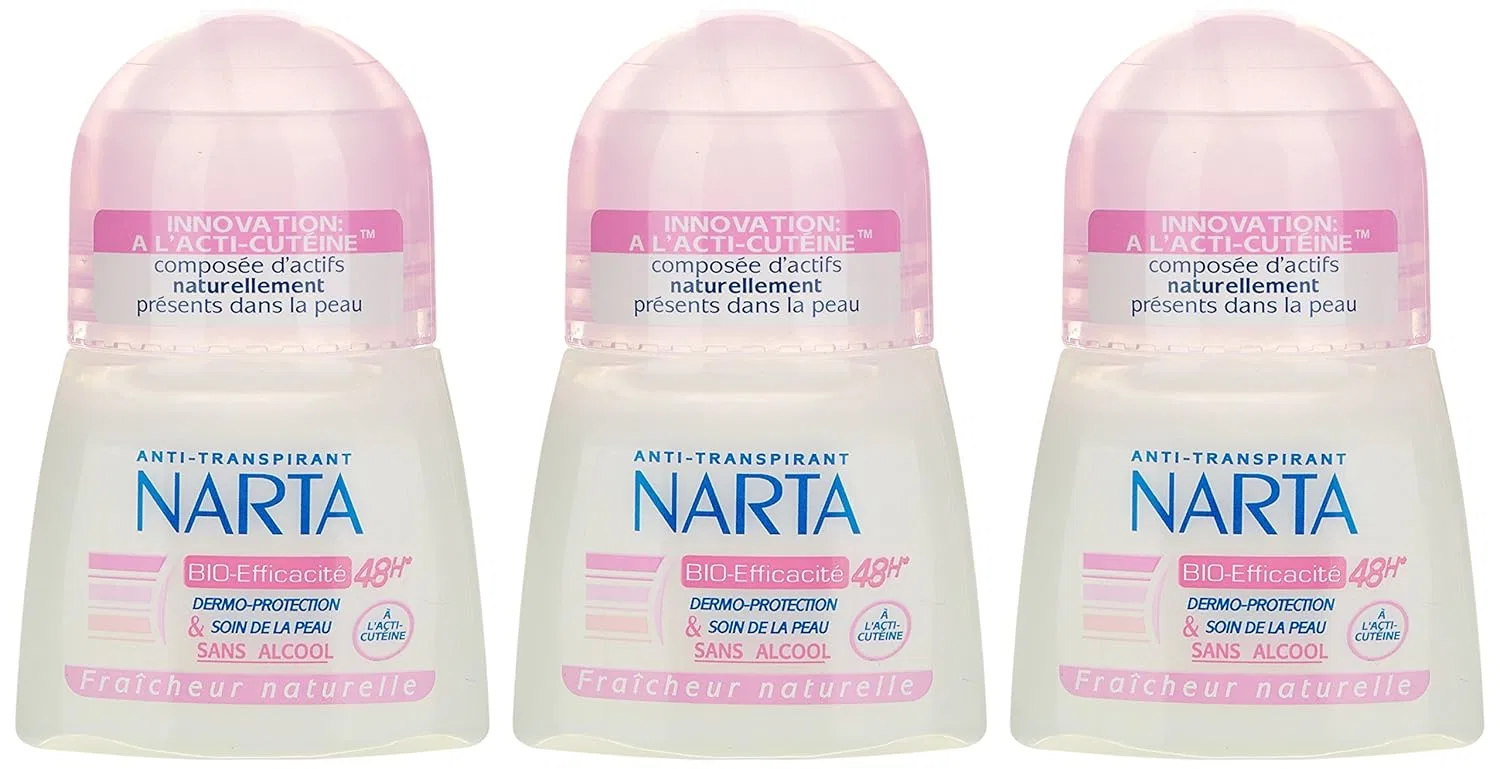 Дезодорант-антиперспирант 48ч Narta Bio Efficiency, набор 3х50мл — фото 2