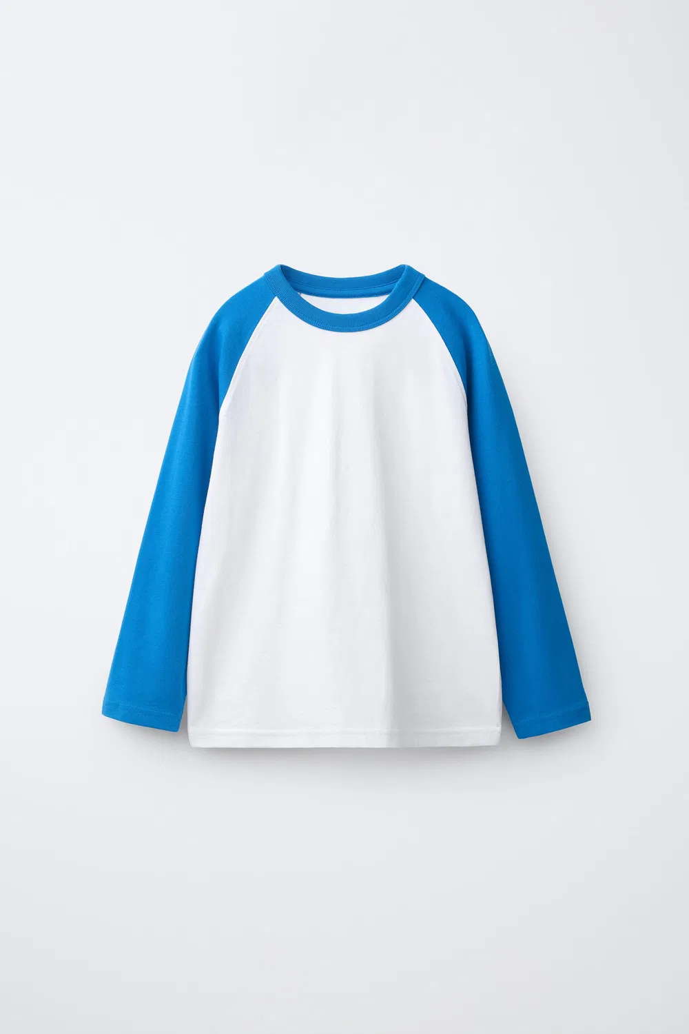 Футболка с рукавами реглан ZARA, Bluish