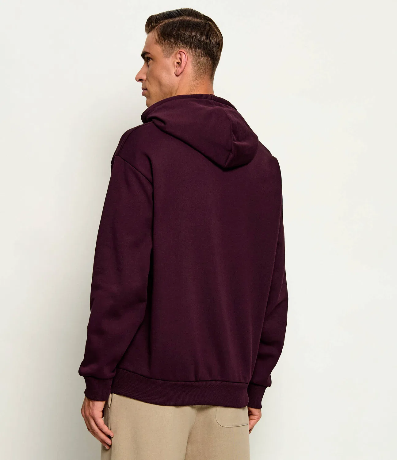 Худи Relaxed Fit Felpa Lacoste, Bordeaux — фото 3