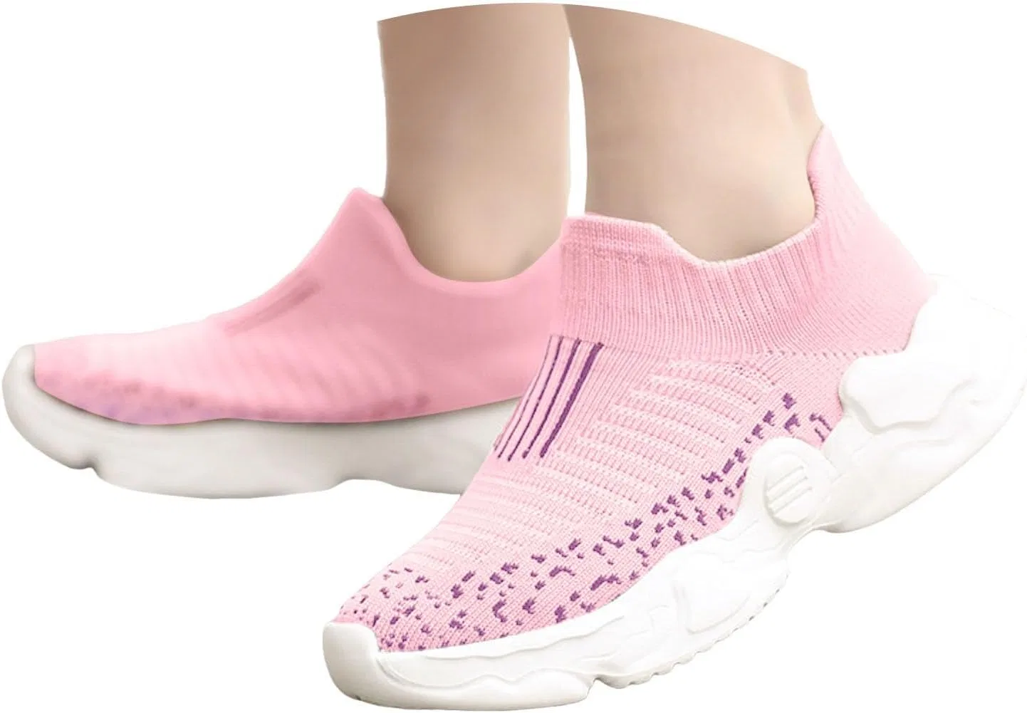 Детские кроссовки для мальчиков с дышащей сеткой IWIHMIV, Pink — фото 2