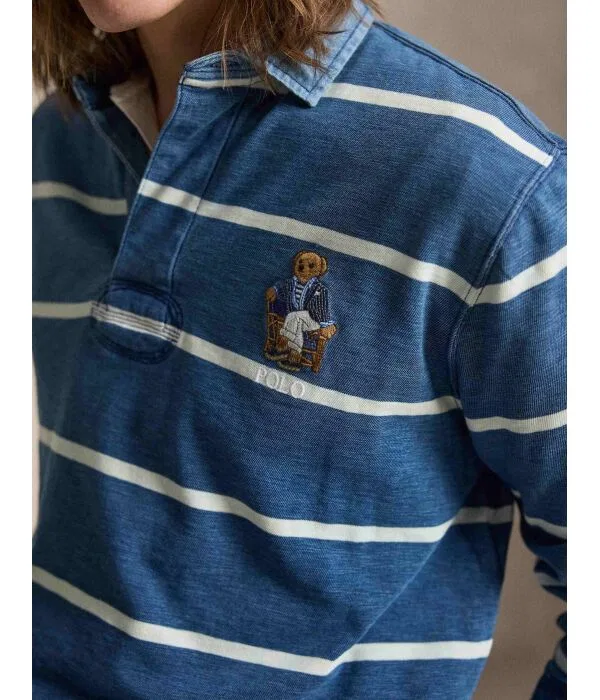 Мужская поло Relaxed Fit Polo Ralph Lauren, Blu Marino — фото 4