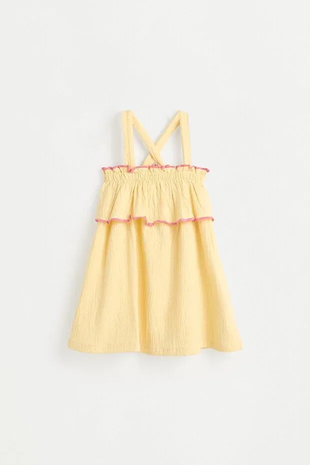 Детское платье для девочек с воланами Lefties, Light Yellow