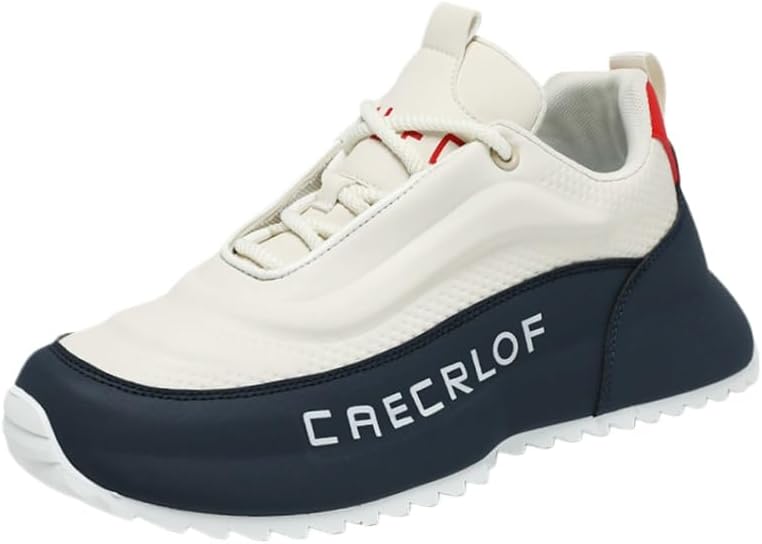 

Мужские спортивные кроссовки большого размера с легкой и толстой подошвой - верх из ПУ, мягкая подкладка. Подходят для ежедневной активности на улице Fmshi, синий/бежевый